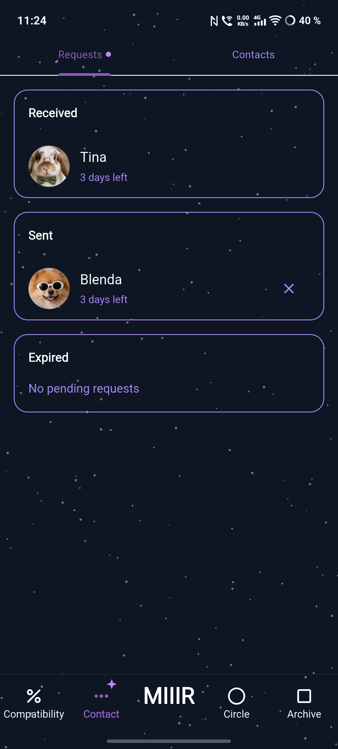 Contact Request List