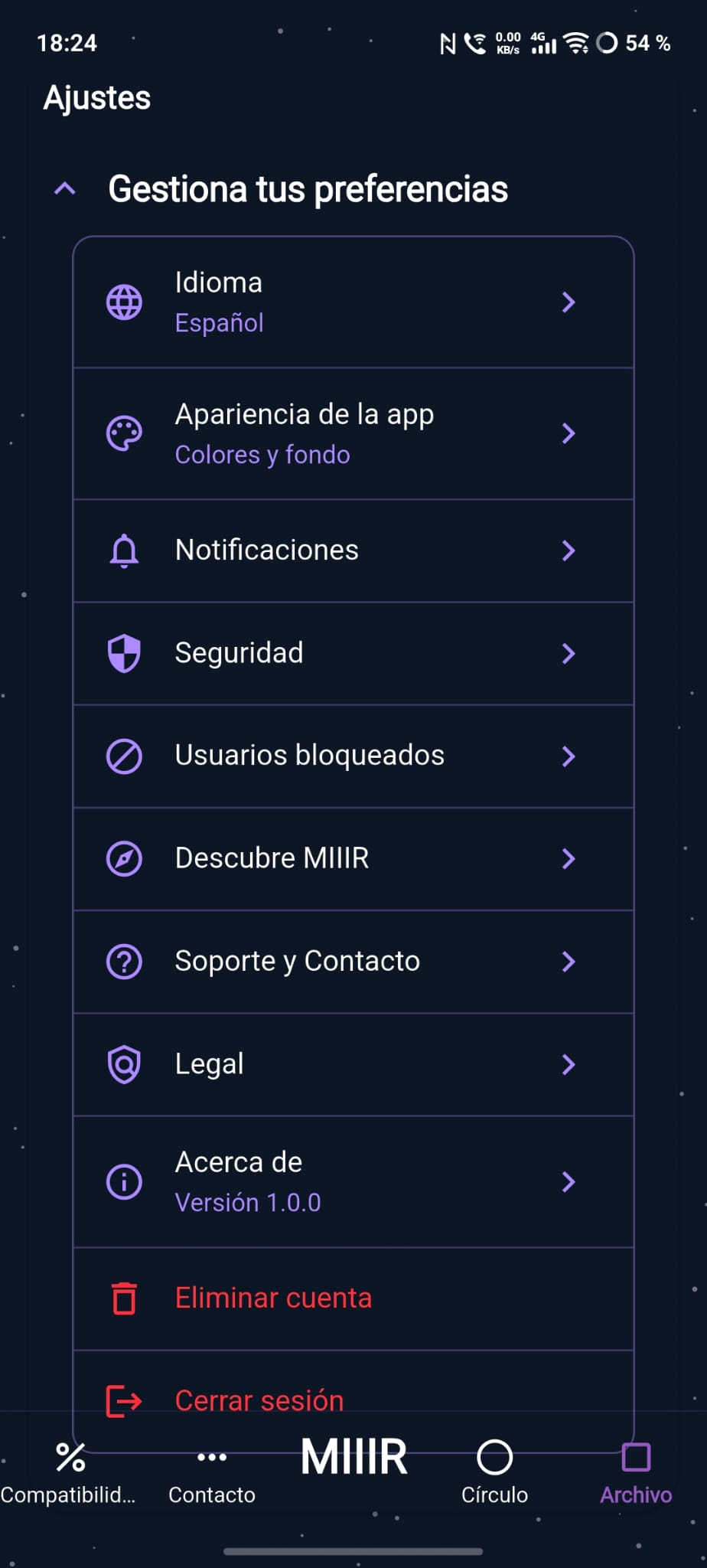 App Settings